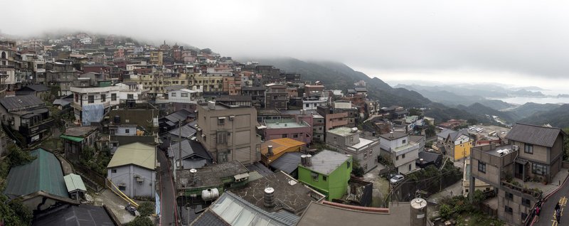 九份山城與海景全景