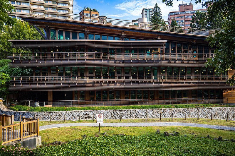 台北市立圖書館北投分館綠建築外觀
